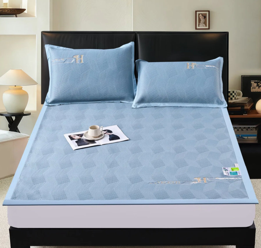 Soft & Breathable Embroidered Cooling Fitted Bed Sheet