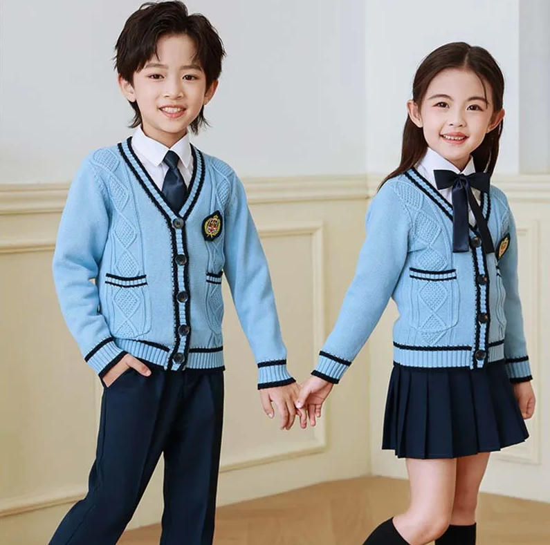 Children's Formal Autumn School Uniform Dress – Stylish Student Wear