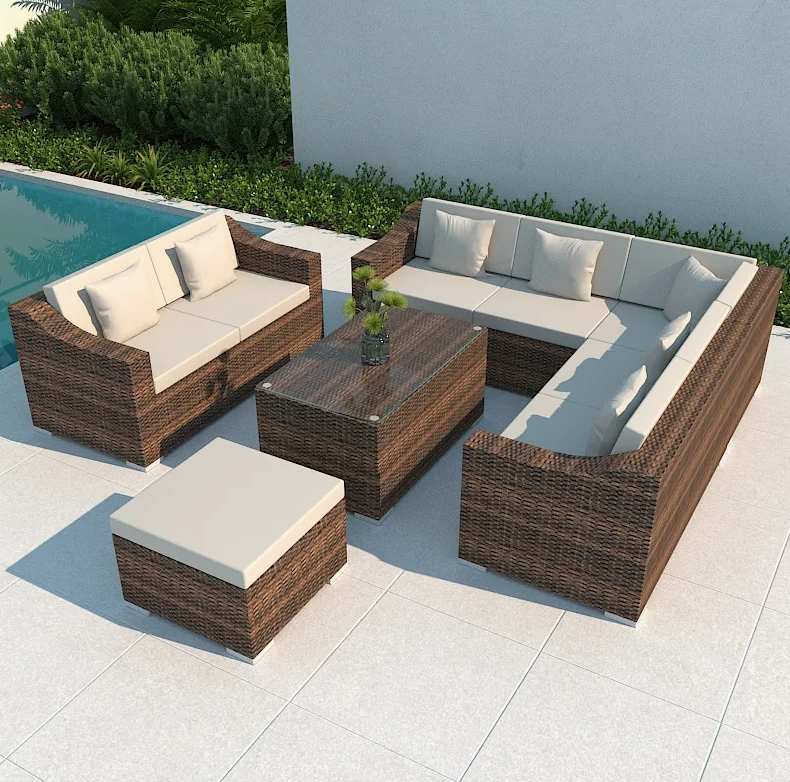 Modern Leisure Wicker Rattan Outdoor Sofa – Patio, Garden & Hotel Furniture
