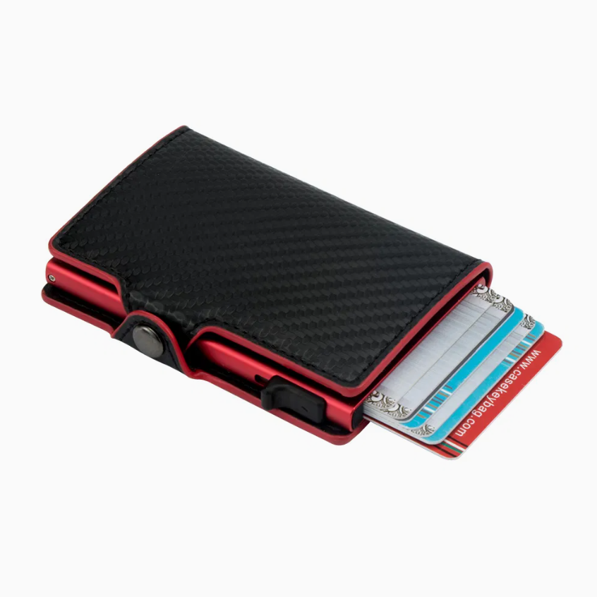 RFID Blocking PU Leather Card Holder Wallet – Secure Slim Card Organizer