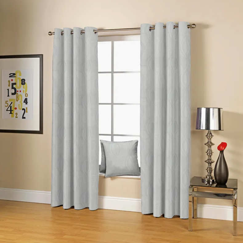 Customizable Jacquard Weave Curtains – Elegant Universal Color Window Drapes