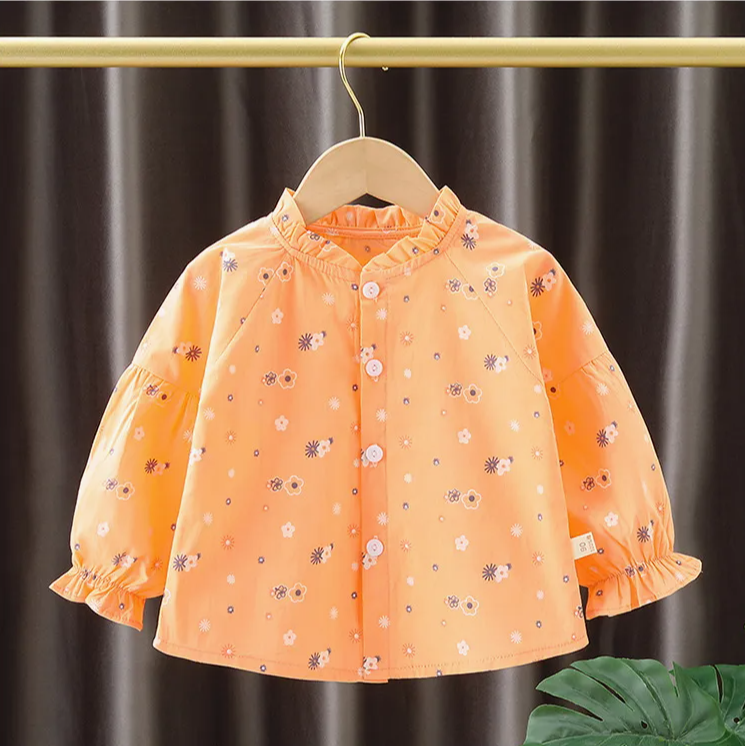 Cute Girls' Baby Floral Shirt – Stylish Kids' Casual Top